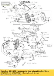 Here you can order the bolt,socket from Kawasaki, with part number 921541545: