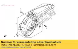 Here you can order the collar, rr. Fender from Honda, with part number 90501MEY670: