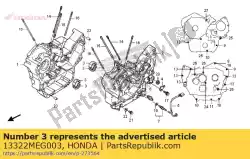 Here you can order the bearing b, crankshaft (black) from Honda, with part number 13322MEG003: