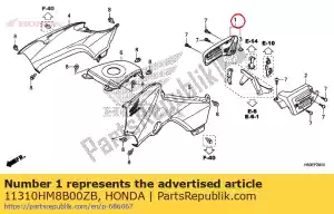 honda 11310HM8B00ZB copertina, r. lato motore *nha41mr* argento selce metallizzato - Il fondo