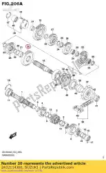 Aqui você pode pedir o engrenagem, 2ª conduzida em Suzuki , com o número da peça 2432114J00: