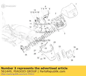 Piaggio Group 561449 junta - Lado inferior