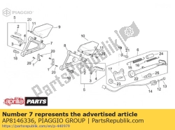 Aprilia AP8146336, Pedana dx pilota completa, OEM: Aprilia AP8146336