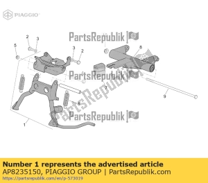 aprilia AP8235150 central stand - Upper side