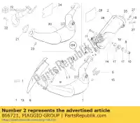 866721, Piaggio Group, silenziatore aprilia derbi gpr rs rs4 zd4tk0008, zd4vx000, zd4tk0000 50 2009 2010 2011 2012 2013 2014 2016 2017, Nuovo