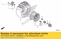 42753HF1670, Honda, zawór, felga (tr412) honda  trx 250 350 400 420 450 500 520 650 680 2000 2001 2002 2003 2004 2005 2006 2007 2008 2009 2010 2011 2012 2013 2017 2018 2019 2020, Nowy