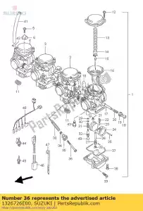 suzuki 1326726E00 parafuso - Lado inferior