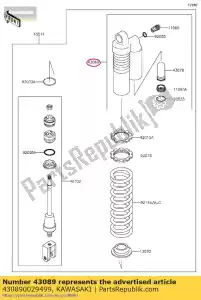 Kawasaki 430890029499 cylindre-amortisseur, a - La partie au fond