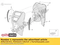 AP8258765, Piaggio Group, Os?ona przednia. niebieski aprilia  scarabeo 50 100 2001 2002 2003 2004 2005 2006, Nowy