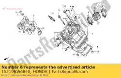 Here you can order the band, insulator from Honda, with part number 16219KW6840: