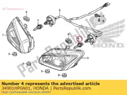 Here you can order the bulb comp., headlight (12v 30/30w) from Honda, with part number 34901HP0A01: