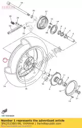 Here you can order the cast wheel, rear from Yamaha, with part number 3P6253380198: