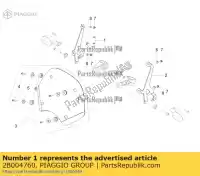 2B004760, Piaggio Group, rechter voorruit steun moto-guzzi zgulhg00 zgulhu02 zgumaa00 850 2018 2019 2020 2021 2022, Nieuw