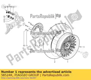 Piaggio Group 58524R roda traseira 3,50 x 14 