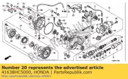 shim h, differentieelgeval (0. 85) van Honda, met onderdeel nummer 41638HC5000, bestel je hier online: