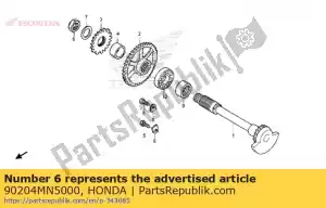 Honda 90204MN5000 nut, hex., 14mm - Bottom side