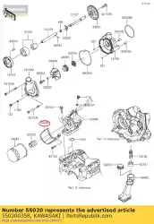 Qui puoi ordinare protezione, filtro olio zx600p7f da Kawasaki , con numero parte 550200358: