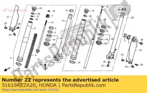 Honda 51610KZZA20 protetor, r. fr. garfo - Lado inferior