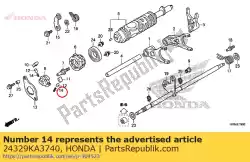 Here you can order the spring, pawl plunger from Honda, with part number 24329KA3740: