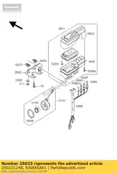 cover-meter kast, upp van Kawasaki, met onderdeel nummer 250231248, bestel je hier online: