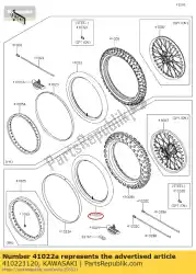Here you can order the tube-tire,rr from Kawasaki, with part number 410221120: