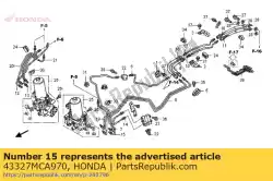 Ici, vous pouvez commander le sous-tube h, frein auprès de Honda , avec le numéro de pièce 43327MCA970: