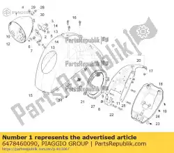 Tutaj możesz zamówić czapka reflektora od Piaggio Group , z numerem części 6478460090:
