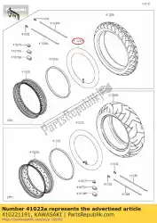 Aquí puede pedir neumático de tubo de Kawasaki , con el número de pieza 410221191: