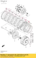 2144140F10, Suzuki, plate,clutch dr suzuki  gsx r rm z 250 1000 2001 2002 2003 2004 2011 2012 2014 2015 2016 2017 2018 2019, New