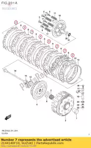 suzuki 2144140F10 plaat, koppeling dr - Onderkant