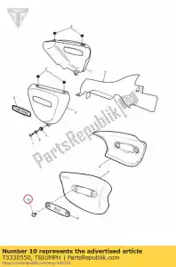 triumph T3330550 schroef m6 x 16 s/s grote hd - Onderkant