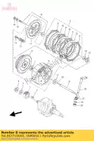 5VLE63710000, Yamaha, baas, koppeling yamaha xt yb ybr 125 2005 2006 2007 2008 2009 2010, Nieuw