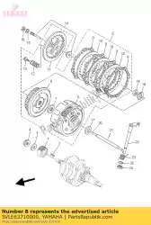 Here you can order the boss, clutch from Yamaha, with part number 5VLE63710000: