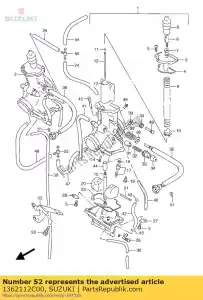 Suzuki 1362112C00 suporte, ajustador - Lado inferior