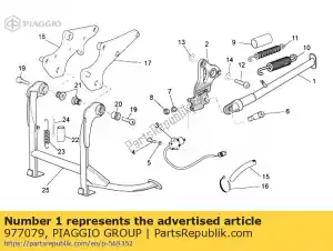 Piaggio Group 977079 soporte lateral - Lado inferior