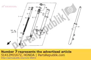 honda 51412MJ1672 ring, back up - Bottom side