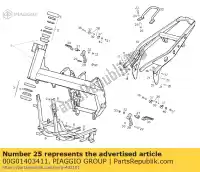 00G01403411, Piaggio Group, Krzak derbi gp gpr 50 125 250 2004 2005 2006 2007, Nowy