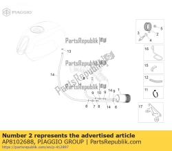 Aprilia AP8102688, Slangklem d.76, OEM: Aprilia AP8102688