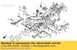 Ici, vous pouvez commander le coussin ctr, carburant auprès de Honda , avec le numéro de pièce 17614MCA000: