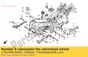 Honda 17614MCA000 cojín ctr, combustible - Lado inferior