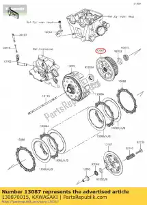 kawasaki 130870015 cubo-embrague kx450d6f - Lado inferior