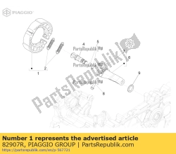 Aprilia 82907R, Pair of brake shoes, OEM: Aprilia 82907R