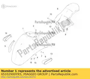 Piaggio Group 65102900YR5 vorderradkotflügel - Lado inferior