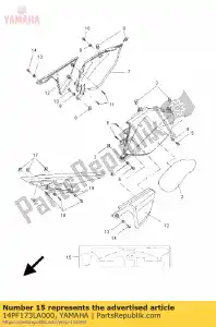 yamaha 14PF173LA000 graphic set 1 - Bottom side