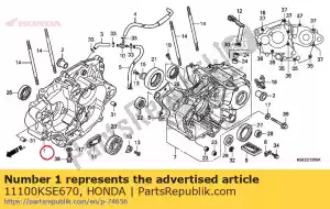 Honda 11100KSE670 cárter comp., r. - Lado inferior