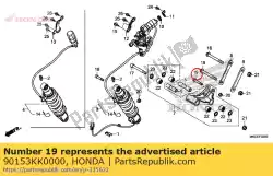 Aqui você pode pedir o parafuso, flange, 10x58 em Honda , com o número da peça 90153KK0000: