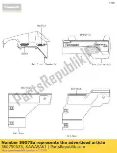 kawasaki 560750625 01 pattern,fr fender,rh,eps - Bottom side