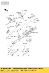 houder-handvat, lwr zr1100-c1 van Kawasaki, met onderdeel nummer 460121274, bestel je hier online: