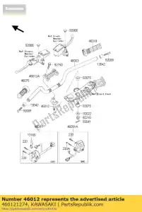 kawasaki 460121274 holder-handle,lwr zr1100-c1 - Bottom side