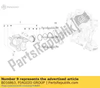 B016863, Piaggio Group, anello raschiaolio 3 ° cava piaggio vespa medley rp8m45610, rp8m45900 rp8m45610, rp8m45900, rp8m45611, rp8m45901,  rp8ma0200, rp8ma0210, rp8ma0220, rp8ma024, rp8ma0211,  rp8ma0210, rp8ma0231, rp8ma0220, rp8ma0222,  rp8ma0220, rp8ma0221 rp8mb0200 rp8md020 rp8md0200 vespa gts zapma320, Nuovo